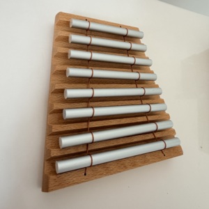 Carillon à main 8 tons avec maillet, <span class=keywords><strong>instrument</strong></span> <span class=keywords><strong>de</strong></span> <span class=keywords><strong>musique</strong></span> à percussion en tubes métalliques pour la méditation et la sonothérapie - Product Image 4