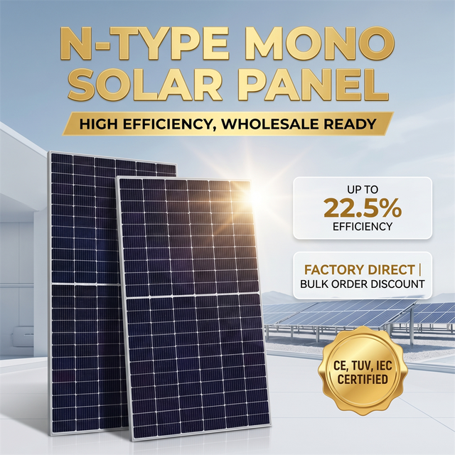 China Factory Direct Solar Panel 550W 600W 700W N-Type Mono Photovoltaic Panel TOPCon PV Module Monocrystalline Solar Cell