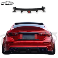 Diffuseur arrière ABS avec embouts d'échappement quadruples pour Infiniti Q50/Q50L/Q50S V37, finition polie, ajustement parfait