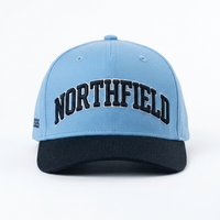 Gorra de Béisbol Personalizada Vintage con Bordado 3D en Relieve, de Dos Tonos, 5 Paneles, Visera Curva y Estructurada, Venta al Por Mayor