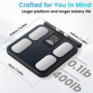 Báscula Digital Electrónica para Grasa Corporal con Capacidad de 180 kg, Sensor de Alta Precisión, Control por Aplicación y Uso en Oficina - Product Image 3