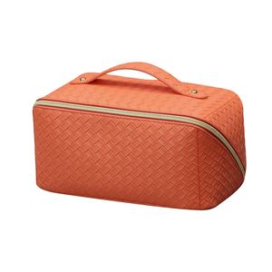 Ensemble de sacs et boîtes à maquillage de luxe en cuir vegan beige à 3 couches personnalisés pour femmes - Product Image 2