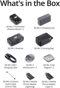 2 <b>Wireless</b> Handheld <b>Microphone</b> (2 TX + 1 + Charging Case) 14-Hour Internal Recording 32-bit Float Noise Cancelling - Product Image 6