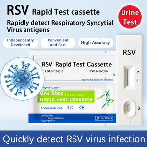 Test rapide RSV pour antigènes du virus <span class=keywords><strong>syncytial</strong></span> respiratoire (VSR) dans l'urine - Haute précision, indépendant, pratique, fabriqué au Zhejiang - Product Image 1