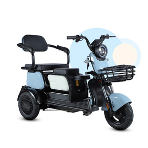 Triciclo eléctrico para adultos naranja, scooter de 3 ruedas para pasajeros, triciclo eléctrico con asiento y cesta, triciclo eléctrico - Product Image 3