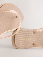 Tongs personnalisables pour femmes avec paillettes, dessus en PVC, semelle extérieure en EVA/caoutchouc, semelle souple, logo personnalisé - Sandales d'été pour la plage et l'extérieur