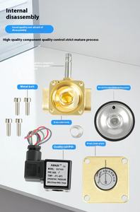 سلسلة عالية الجودة من نوعين الطيارين في اتجاهين نوع تجريبي مغلق عادة نوع الحجاب الحاجز اللولبي شريط runbrunbrass صمام الملف اللولبي - Product Image 4