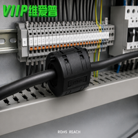 Núcleo de ferrita EMI V19006 de fijación rápida, compatible con RoHS y REACH, filtro de ruido para cable, perla de ferrita para cableado de electrónica de consumo
