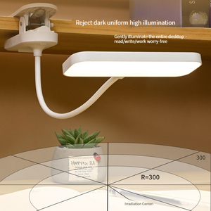 مصباح LED بثلاثة ألوان، قابل للتثبيت أو الاستخدام الحر، محمول وقابل لإعادة الشحن ويعمل بالكهرباء، مصباح للدراسة والقراءة مناسب للسكن الطلابي - Product Image 4