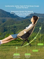 Chaise pliante avec sac de rangement, cadre en aluminium, Oxford, mobilier d'extérieur léger pour jardin, camping, plage portable
