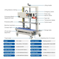 Scelleuse verticale semi-automatique Wallepac FR-1100V pour canettes de boissons et barils, 110V/220V, machine à sceller les sacs plastiques à rouleaux