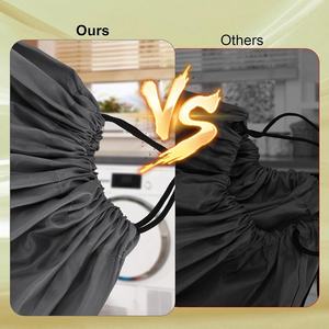 Sac à linge <span class=keywords><strong>en</strong></span> polyester robuste, sac de voyage à cordon, organisateur de vêtements sales lavable pour hôtel - Product Image 3