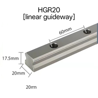Rail de guidage linéaire en acier de haute précision HGR20 CNC, moteur à roulement, engrenage, équipement automatisé