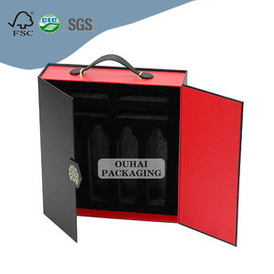 Caja <span class=keywords><strong>de</strong></span> papel <span class=keywords><strong>de</strong></span> lujo <span class=keywords><strong>de</strong></span> diseño exquisito, caja <span class=keywords><strong>de</strong></span> embalaje <span class=keywords><strong>de</strong></span> regalo con tapa magnética <span class=keywords><strong>de</strong></span> doble puerta <span class=keywords><strong>de</strong></span> cartón <span class=keywords><strong>de</strong></span> gama alta para vino con mango <span class=keywords><strong>de</strong></span> cuero - Product Image 1