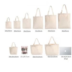 Design Custom logo <b>Printing</b> Recyclable Environmentally Friendly Flat Cotton Canvas Shopping Tote Bag - Product Image 5