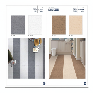 Azulejos de porcelana pulida de 600x600mm, diseño moderno, acabado brillante para suelo directo de la India - Product Image 1