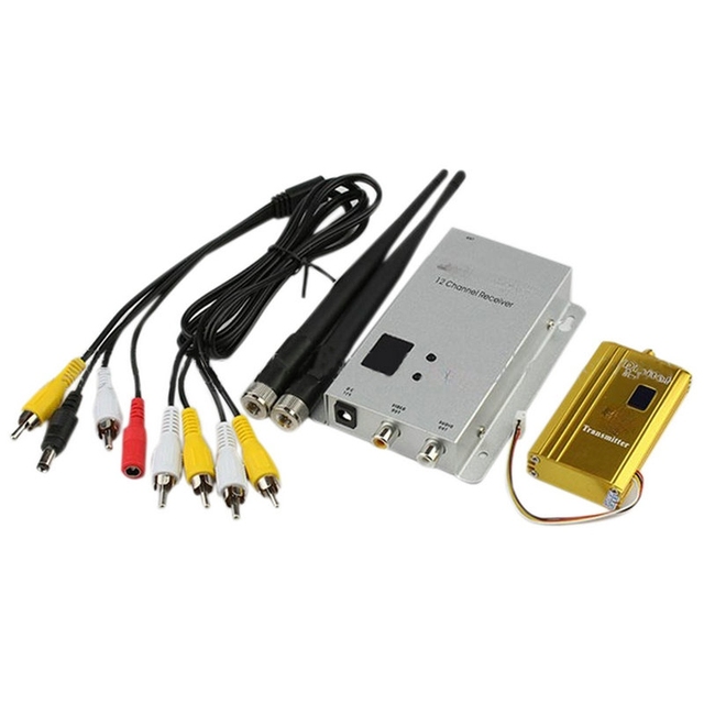 FPV 1.2G1.5W wireless audio and video transmitter image transmission transmitter receiver security monitoring video transceiver