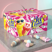Bonbons gélifiés en forme de cône, style crème glacée, confiserie moelleuse pour l'exportation B2B