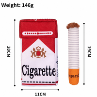 Jouet interactif créatif et amusant pour chien en forme de cigarette, jouet à mâcher en peluche avec son couineur, sac de rangement pour cigarettes