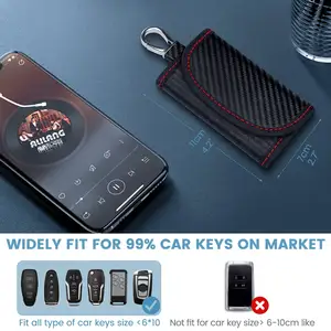 Protetor de chave de fivela de carro (2 peças), proteção antirroubo de gaiola de faraday rfid para chave de carro 2022