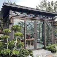 Véranda hivernale écologique avec structure en aluminium et verre, amovible et autoportante pour terrasse, complexe hôtelier et hôtel.