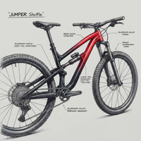 Vélo de montagne HULDA JUMPER Shuttle 29 pouces Voyager en alliage d'aluminium, suspension intégrale, 12 vitesses, freins à disque doubles