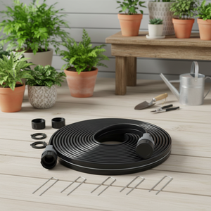 <span class=keywords><strong>Tuyau</strong></span> d'<span class=keywords><strong>arrosage</strong></span> de 30 m avec crochets de jardin et raccords, tuyaux d'irrigation goutte à goutte pour pelouse, légumes et parterres de jardin - Product Image 1