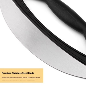 Outils de cuisine en gros, acier inoxydable, logo personnalisé, couteau à pizza, roulette à pizza, coupe-pizza avec couvercle - Product Image 3