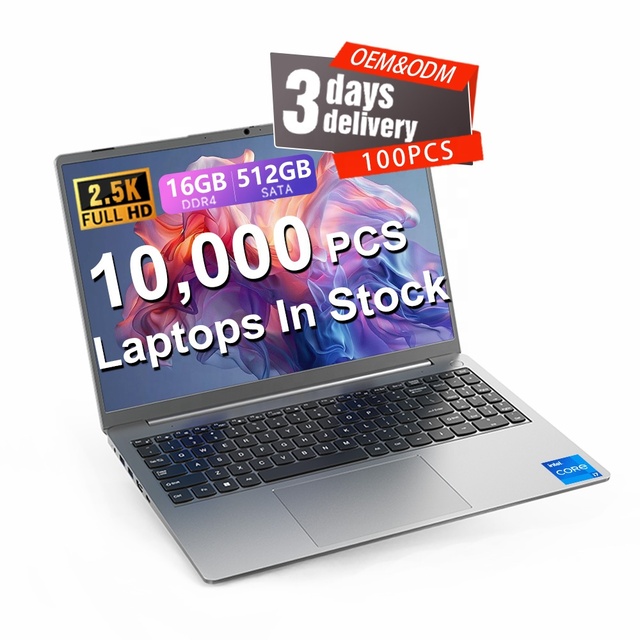 Custom I5 I7 10th 12th Laptop Notebook 16GB RAM 256GB 512GB ROM Win11 Notebook Ordinateur Portable I7 Laptops Brand New
