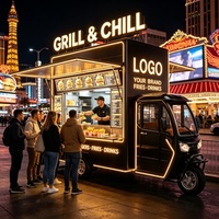 Chariot de restauration robuste avec plateau en acier inoxydable et rangement pour hamburgers, hot-dogs et sandwichs à la saucisse