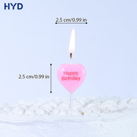 Velas de Cumpleaños Personalizadas con Número de Corazón Rosa 2026, Vela Romántica con Letras de Amor para Pastel, Decoración para Bodas, Aniversarios y Baby Shower