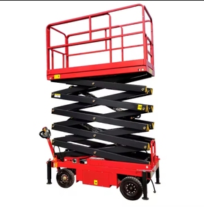 Plataforma Elevadora de Tijera de 5m, 6m, 8m, 10m, 12m, 14m, 15m, Elevador Hidráulico Automático Móvil para Trabajos Aéreos, Elevador Eléctrico para Andamios - Product Image 1