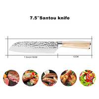 Outils de cuisine pratiques de 7.5 pouces ustensiles de cuisine en acier inoxydable avec lame en acier au carbone couteau à steak en os forgé pour fruits et tomates