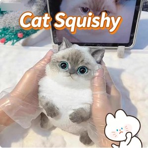QY <b>Cat</b> Squishy <b>Plush</b> Toy Soft Fidget Stress Relief For Kids Age 2 To 4 Years - Product Image 2