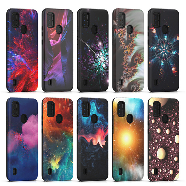 Hot Sale 2-in-1 Colorful Pattern Paint Design Back Cover Mobile Phone Accessories Case for ZTE A51 S30 Blade X1 11 Prime