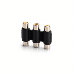 เอโกสตาร์ 3Rca แจ็คส์ถึง 3Rca แจ็คส์สายสัญญาณภาพและเสียงสีดำขั้วต่อตัวเมียกับตัวเมีย - Product Image 1
