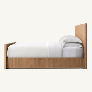 Muebles de Dormitorio de Diseño Contemporáneo OEM, Cama Doble King Size Moderna de Alta Gama con Estructura de Madera y Cabecera - Product Image 5