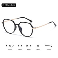 Monture de lunettes unisexe rétro en titane TR+ 98004 pour hommes et femmes, prix de gros usine pour lunettes optiques