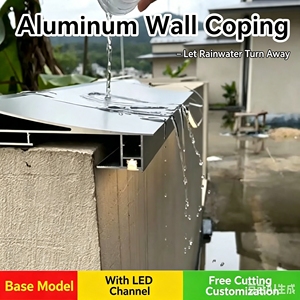 Revêtement mural en aluminium en forme de chapeau officiel, 281 mm, épaisseur 2,2 mm, <span class=keywords><strong>pour</strong></span> mur de clôture - Product Image 2