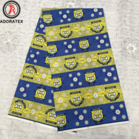 Nouveau design Produit populaire Tissus polyester avec logo personnalisé imprimés à la cire pour le Maroc Uniformes scolaires africains