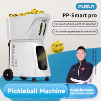 Machine à balles de tennis professionnelle PUSUN PP-SMART PRO avec une portée de 26 m et une vitesse de 20-120 km/h - Conception durable et écologique