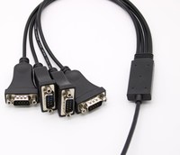 Alta calidad personalizado USB 2,0 AM a DB9 hembra RS232 Serial Cable PVC Jacket FTDI PL2303 Chip para aplicaciones de monitor de micrófono