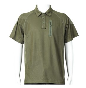 Camisetas tácticas verdes DFT09, polos de manga corta con múltiples bolsillos - Product Image 5
