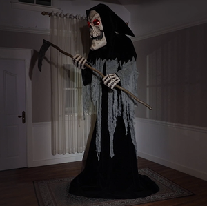Decoración de Halloween Animatrónica Gigante de Interior con Forma de Ceñador Espeluznante con Guadaña para Animación y Horror - Product Image 1