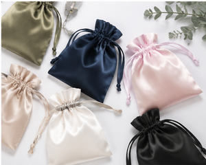 Custom Luxury Satin Drawstring Gift Bag for <b>Jewelry</b> <b>Packaging</b> Wedding Favors and Boutique Products - Product Image 4