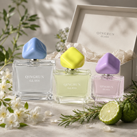 Flacon de parfum en verre à sertir carré et rectangulaire, petit format 30ml 50ml 100ml, avec capuchon triangulaire, pulvérisateur pressurisé – Vente chaude