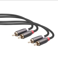Câble audio électronique de haute qualité, neuf, 2 RCA mâles vers 2 RCA mâles, double fiches RCA plaquées or, gaine en PVC, pour home cinéma