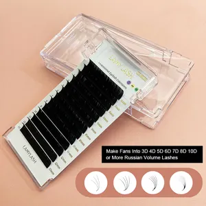 Private Label Cashmere Lash Extensions Supplies Wholesale Trays Hand Made Classic Volume Individual Eyelash Extensions