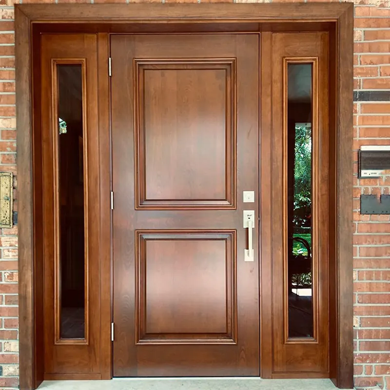 Vacation Villa Main Entrance Wooden Door Design For House Main Solid Wood Pivot Entrance Doors