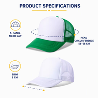Casquette de soleil sportive vintage d'été à 5 panneaux, motif léopard brodé, 100% polyester, maille, visière incurvée, logo en caoutchouc, modèle courant